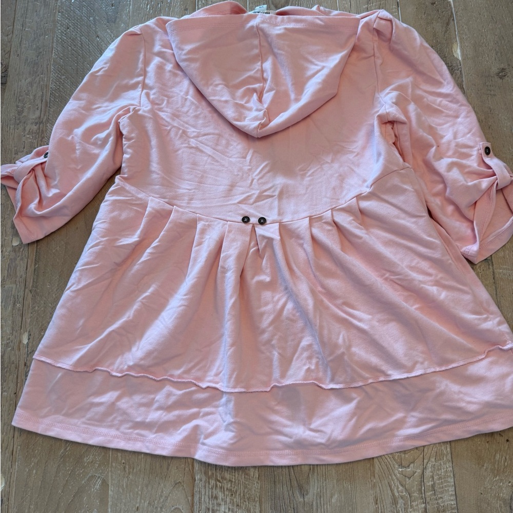 Simply Noelle Light Pink Hooded Zip Jacket L/XL - Picture 5 of 6